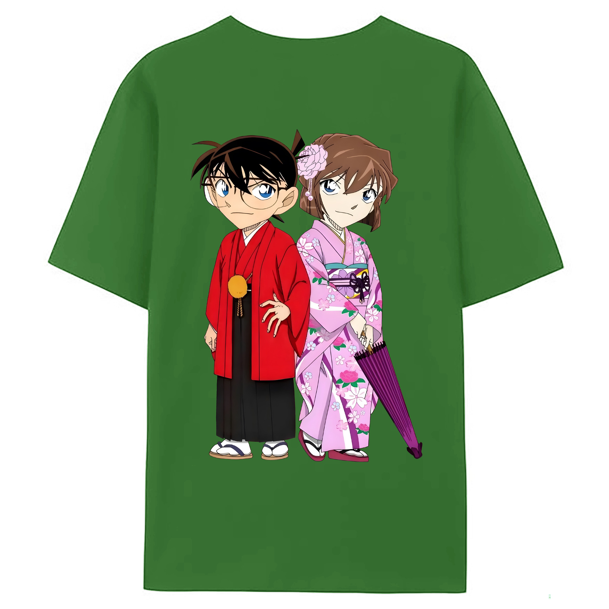（画像用） 名探偵コナン 江戸川 コナン Detective Conan Conan Edogawa レディース半袖Tシャツ(バックプリント)